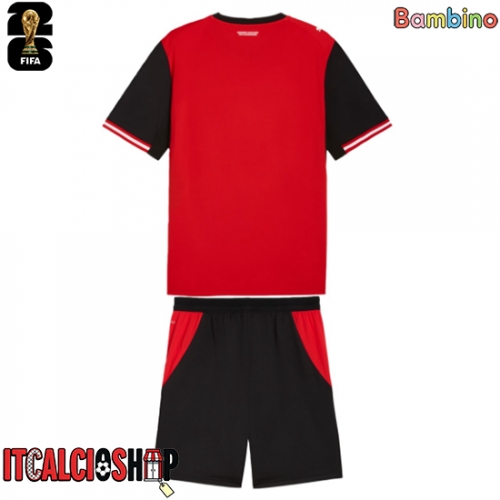 Austria Prima Maglia Bambino Mondiali 2026 Manica Corta (+ Pantaloni corti)